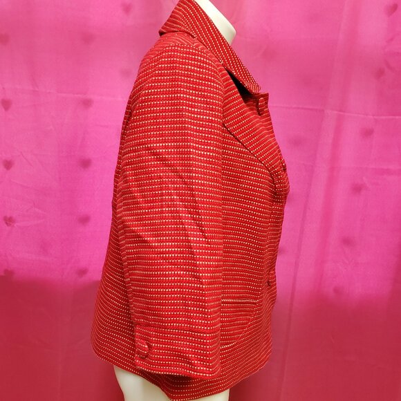 #239 Lane Bryant Red Dress Jacket Blazer Size 14 - Picture 2 of 6